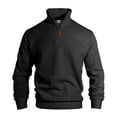 thumbnail image 6 of Quarter Zip Pullover Men 2026 Fall Winter Long Sleeve Jacquard Stand Collar Plain Sweatshirts Mens Pullover Top, 6 of 6