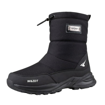 

Ediodpoh Men s Winter Outdoor High Top Leisure Sports Boots Pull Rope Non Thick Warm Snow Boots Shoes Men Shoes Black 8