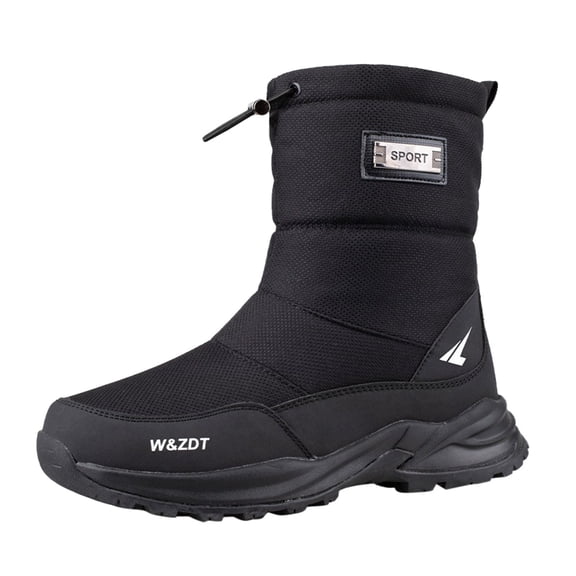 Xmyrz Mens Snow Boots Waterproof Insulated Sneakers Leisure Vacation Non- Suitable Wide Calf Boots Winter Boots Mens Shoes