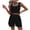 Black, variant on Womens Summer 2 Piece Outfits Short Sets Sleeveless Tank Tops Two Piece Lounge High Waisted Shorts Suits