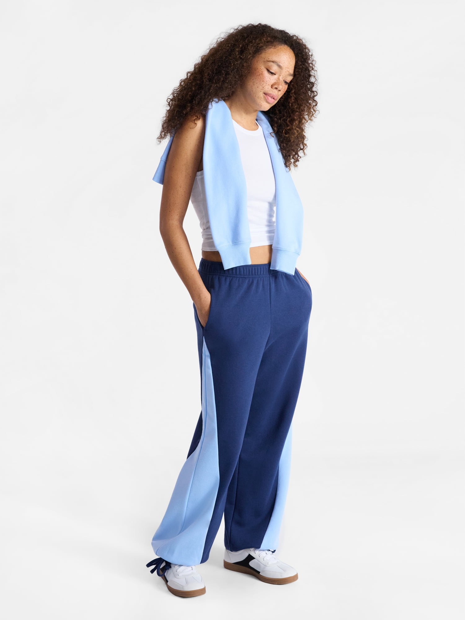 No Boundaries Colorblock Joggers, 30'' Inseam, Women’s