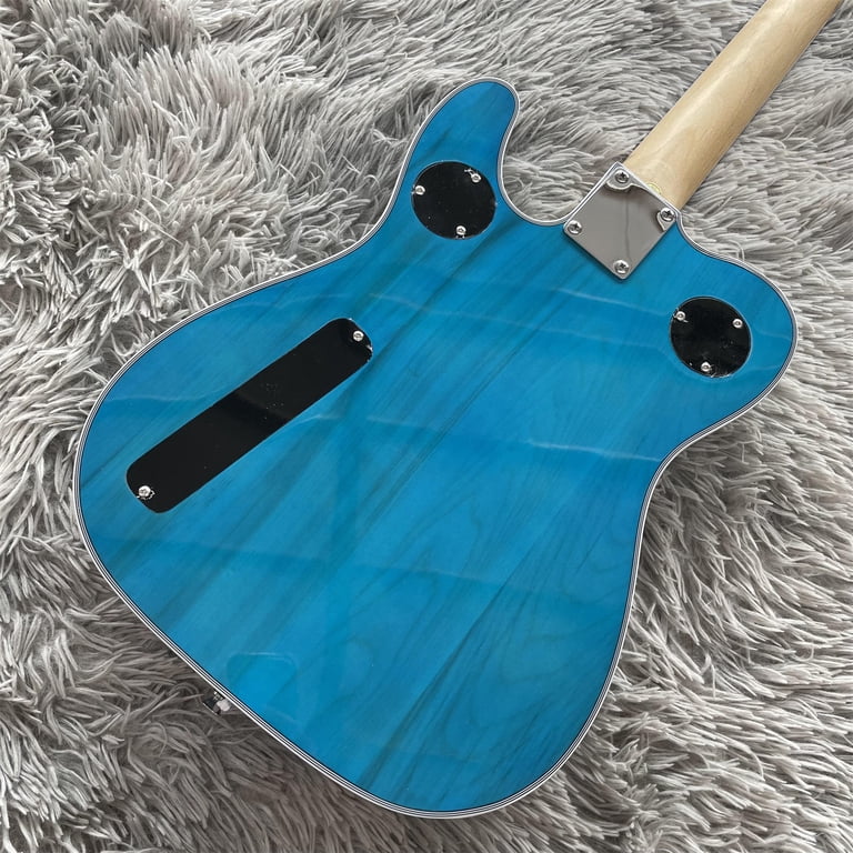 Zuwei Blue Semi-Hollow Body ZW-TL Electric Guitar Custom Shop 22
