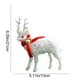 thumbnail image 3 of Elks Ornaments White Red Pink Bow Scarf Home Party Decor, White Elks Ornaments Red Pink Bow Scarf, Christmas Home Party Decoration, Festive Holiday Ornaments, Decorative Christmas Accents, Metal, 3 of 9