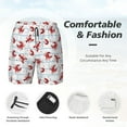 thumbnail image 3 of Balery Cartoon Lobsters Bañador para hombre, shorts de playa de secado rápido con entrepierna y forro de compresión-Small, 3 of 6