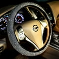 thumbnail image 1 of SURJDE Bling Steering Wheel Cover Blue for Men Car, 15 Inch Universal with Blue Crystal Rhinestone Diamond Cool Bling Accessories Anti-Slip Wheel Protector Black, 1 of 7