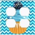 thumbnail image 3 of Metal Light Switch Plate Cover Baby Blue Blackberry Cupcake Chevron Wallpaper CAK033, 3 of 13