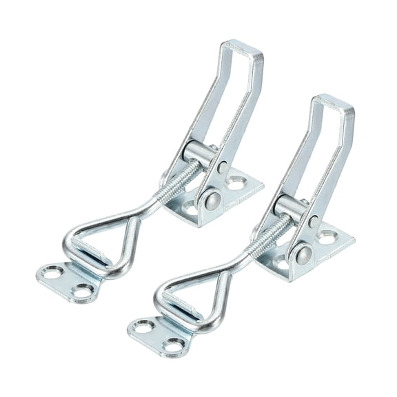 Uxcell 2pcs Adjustable Toggle Clamp M5x27mm 220lbs 4001 Style, Silver