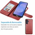 thumbnail image 6 of Wallet Case for Samsung Galaxy S25 FE 5G 2025 Wallet Case ,[9 Card Slots] Luxury PU Leather Credit Holder Carrying Folio Flip [Detachable] Kickstand Magnetic Phone Cover & Lanyard [Wine], 6 of 6