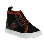 RBX Canvas Sneakers for Babies and Toddlers - Black/Red, Size: 3