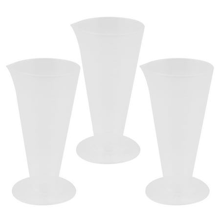 Uxcell 50mL Plastic Conical Beaker Lab Graduated Measuring Cylinder Cup 3 Pcs