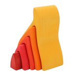 Fire Element Stacking Toy,5pcs Fire Flame Element Flame Nesting Building Blocks Fire Nesting Building Blocks Solid Performance