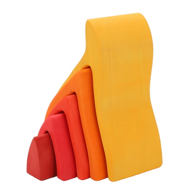 Fire Element Stacking Toy,5pcs Fire Flame Element Flame Nesting Building Blocks Fire Nesting Building Blocks Solid Performance