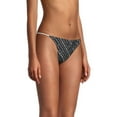 thumbnail image 2 of Calvin Klein Women's Bikini Bottom Skinny Strap Swimsuit Logo Black New, 2 of 4