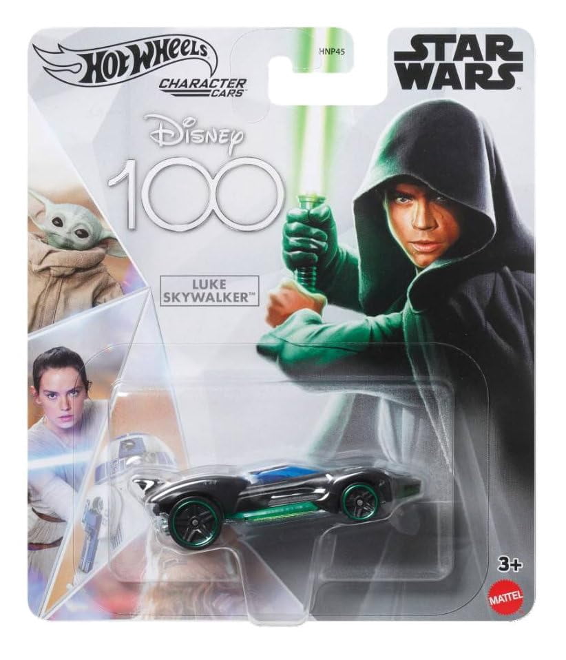 Hot Wheels Disney 100 Collectible Die-Cast Cars, 8-Pack Set, Star Wars, Marvel, Pixar Characters, Ages 3+ HNP45-956D