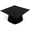 Matte Black, variant on Unisex Teenager Adult Graduation Cap, 100% Polyester, 1 PCS (Matte Black)
