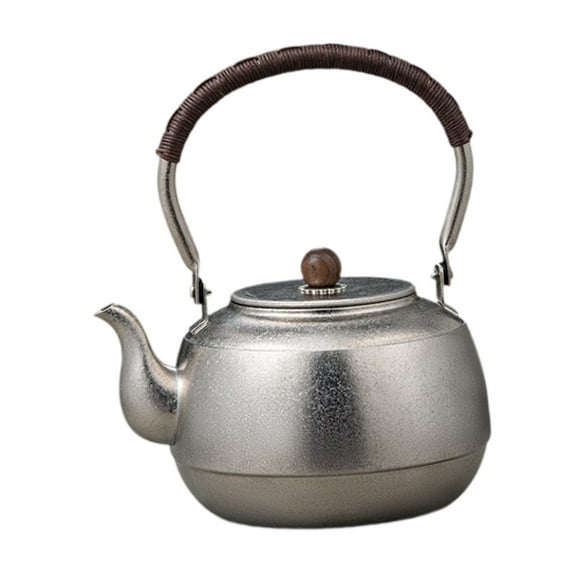 DOMELAY Camping Kettle Portable Drinkware Titanium Kettle for Outdoor Hiking Fishing 1500ml argent