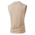thumbnail image 5 of Landzoo Vest For Men Solid Color Sleeveless Crew Neck Undershirt Summer Cozy Soft Men Tank Tops Size L Khaki, 5 of 8