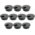 thumbnail image 1 of 10pcs 35mm Computer Desk Cable Coil Out Hole Cover Desktop threading box Wiring Ducts Cover for Home Office (Black), 1 of 8