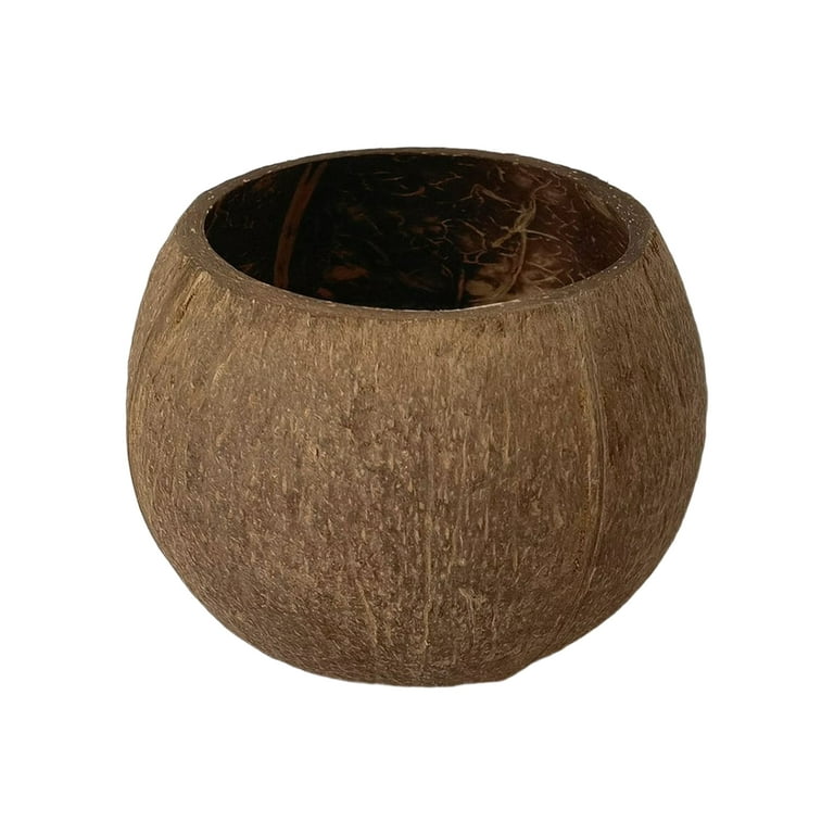 Temacd Handmade Storage Bowl Burr Free Natural Coconut Shell