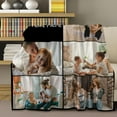 thumbnail image 4 of Custom Blanket Personalized Blanket with Photos Text Customized Picture Throw Blanket for Adult Kids Dad Mom Grandpa Grandma for Birthday Christmas Valentines, 10 Photos, 4 of 6