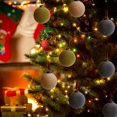 thumbnail image 3 of 9 Pcs Velvet Christmas Balls Flocked Tree Ornaments 3.15 Inch, Soft Velvet Baubles with Hanging Rope for Xmas Tree, Flocked Christmas Ornaments for Holiday Wreath and Garland Decor, 3 of 5