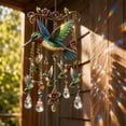 thumbnail image 6 of Hummingbird Wind Chimes Outdoor Vintage Bird Windchime with Crystal Suncatcher Prisms for Garden Patio Balcony Window Decor Sympathy Memorial Gifts, 6 of 6