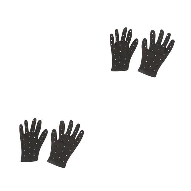 Guantes de muñeca Minnieouse para patinaje artístico antideslizantes Color Negro y piel