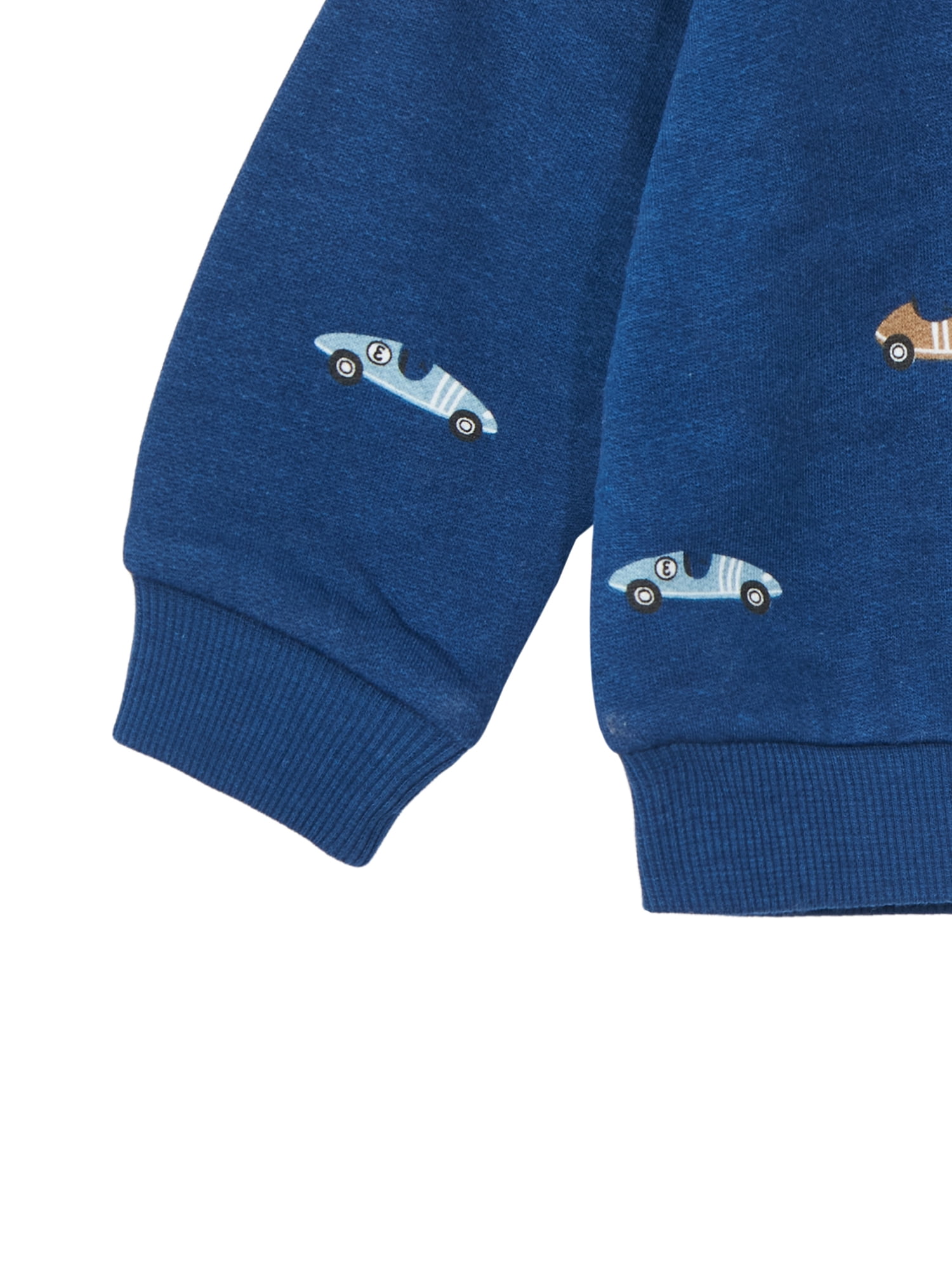 Wonderluxe Baby Boys' Long Sleeve Fleece Sweatshirt and Jogger, 3-Piece Set, Sizes 0-3M-24M