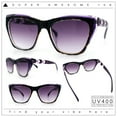 thumbnail image 2 of Womens Oversized Thick Plastic Cat Eye Rectangular Fashion Sunglasses Tortoise Purple, 2 of 8
