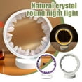thumbnail image 2 of Crystal Night Light, Amethyst Table Lamp, Decor Circle Lamp USB Dimming Nursery Light, Natural Energy Crystal Decoration LED Night Light with Soft Light for Bedroom and Home C4G7, 2 of 8