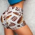 thumbnail image 6 of Seamless Workout Shorts Women - Chocolate Cream Bread Print Biker Gym Running Yoga Spandex Shorts for Women, 6 of 7