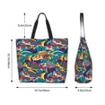 thumbnail image 5 of Yiaed Colorful Carp Streamer Print Handbag for Women Tote Purse Shoulder Bag Large Fashion Hobo Purse Handbag Shopping Tote, 5 of 5
