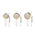 thumbnail image 3 of HKUKY 304 Stainless Steel Hot Pot Fat Skimmer Spoon, Foam Strainer, Flour Sifter, Set of 3 Sizes Fine Mesh Food Strainer for Kitchen, Gold, 3 of 5