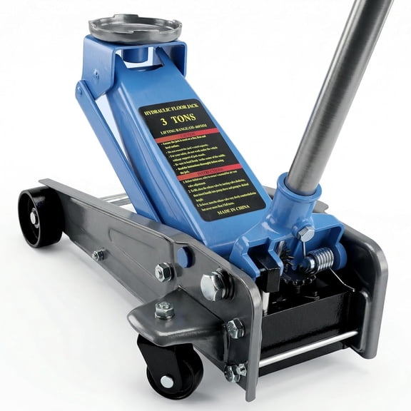 LARBANKE 3 Ton Heavy Duty Floor Jack, Hydraulic Quick Lift Car Jack, Blue