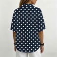 thumbnail image 5 of MAFYTYTPR Women's Polka Dot Half-Button Shirt Spread Collar Short Sleeve Casual Tops for Everyday Wear S-3XL Plus Size, 5 of 7