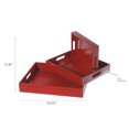 thumbnail image 3 of Lot De 3 Plateaux En Bois Avec Poignée (Rouge), 3 of 3