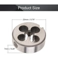 thumbnail image 2 of HUGFEGWE 1/4-20 UNC Round Die, Machine Thread Right Hand Threading Die, Alloy Tool Steel 1pcs CJB91-23393, 2 of 7