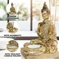thumbnail image 3 of Accent Collection Golden Buddha Statue & Incense Holder, 6" Tabletop Decor, 3 of 6