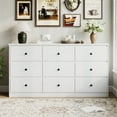thumbnail image 6 of YouTrend 9 Drawer Dresser for Bedroom, White Wood Adult Dresser Cabinet with Metal Handles for Living Room, Hallway, 6 of 10