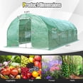 thumbnail image 4 of Spaco 10 x 6.5 x 20 Feet 8 Windows Backyard Walk-in Greenhouse, Greenhouses for Outdoors, Heavy Duty Walk in Green Houses for Planting and Storage, 4 of 9