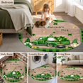 thumbnail image 5 of Round Rug 6Ft Washable Non-Slip, St. Patrick's Day Circle Area Rugs for Living Room Bedroom, Shamrocks Gnomes Truck Rustic Wood Indoor Floor Mats Carpet Runner for Home Decor Aesthetic, 5 of 8