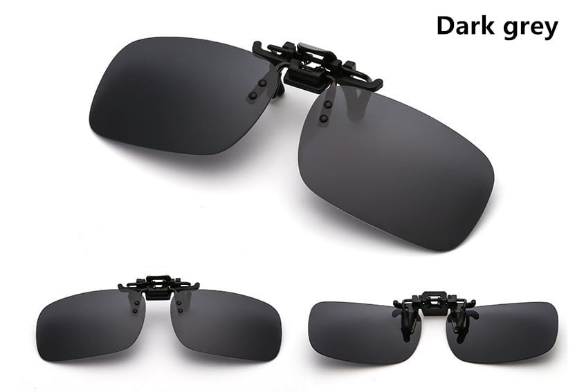 Clip-on Polarized Day Night Vision Flip-up Lens Driving Glasses Sunglass ML