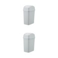 thumbnail image 2 of Inteprter Práctico cubo de basura de cocina de plástico, tapa abatible extraíble, fácil de limpiar, sala de estar, cocina, cama de basura Type1 NO1, 2 of 6