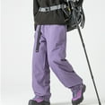 thumbnail image 4 of Qgtaibl Skiing Pants for Men Winter Thicken Elastic Bottom Snow Pant Windproof Waterproof Outdoor Snowboard Sweatpant (Purple S), 4 of 4