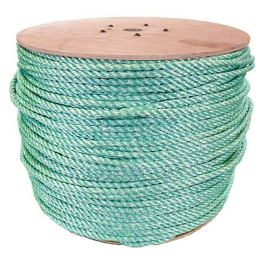 Twisted 3 Strand Polypropylene Rope (Cobalt Blue, 1/2 Inch, 50 Feet) - Waterproof and Floats in Water