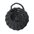 thumbnail image 3 of Cesta de flores colgante de mimbre Colamx Macetero de pared para almacenamiento de exhibición de Patio Negro, 3 of 8