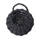 thumbnail image 3 of Maceta de pared decorativa, soporte para maceta, cesta colgante de mimbre para flores para valla Negro, 3 of 9