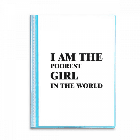 I Am The Poorest Girl Art Deco Fashion Book Sheet Protectors Portfolio Binder Folder