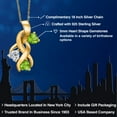 thumbnail image 2 of Gem Stone King 18K Yellow Gold Plated Silver Lab Grown Diamond and Green Peridot Pendant Necklace for Women | 1.44 Cttw | Gemstone April Birthstone | Heart Shape 5MM | With 18 inch Chain, 2 of 6