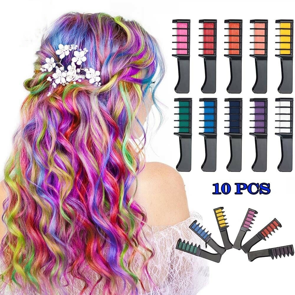 6PC Hair Chalk Comb Temporary Bright Hair Color Dye For Girls Kids Overtone   eBay